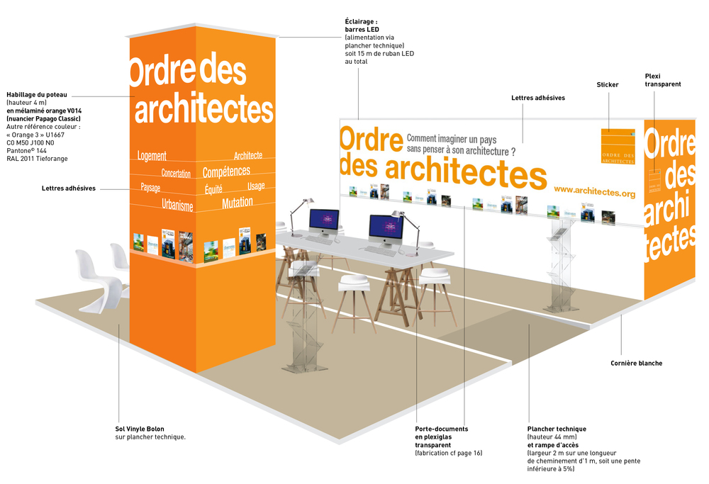 Conseil national de l’Ordre des architectes - SMCL 2012 • 2013 • 2014 • 2015 - stand - LUCIOLE