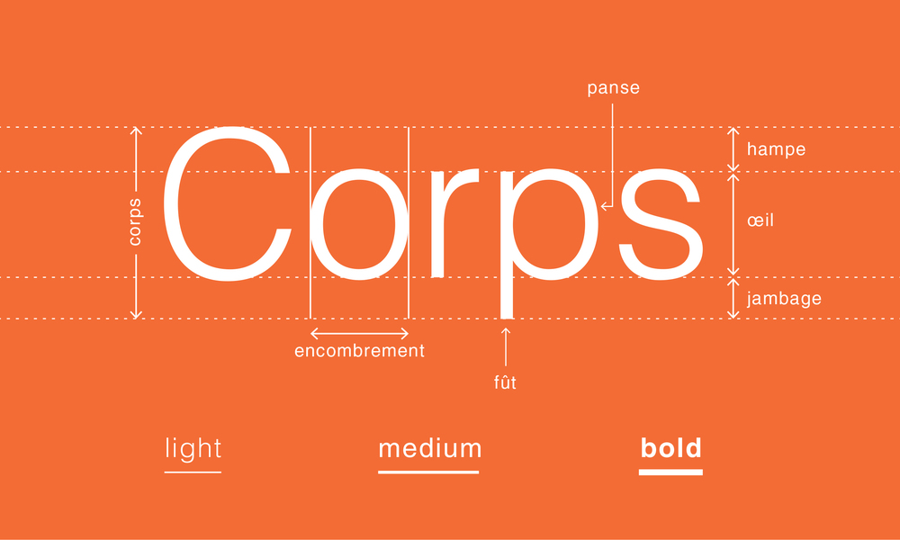 Le corps typographique - blog LUCIOLE