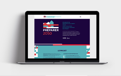 Préparer 2050 - CSTB & EDF - Identité visuelle - Site vitrine