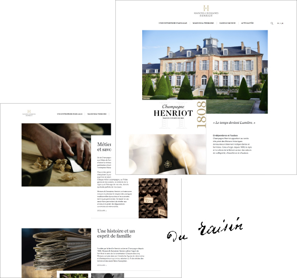 Site corporate - Maisons et Domaines Henriot - Blog Luciole